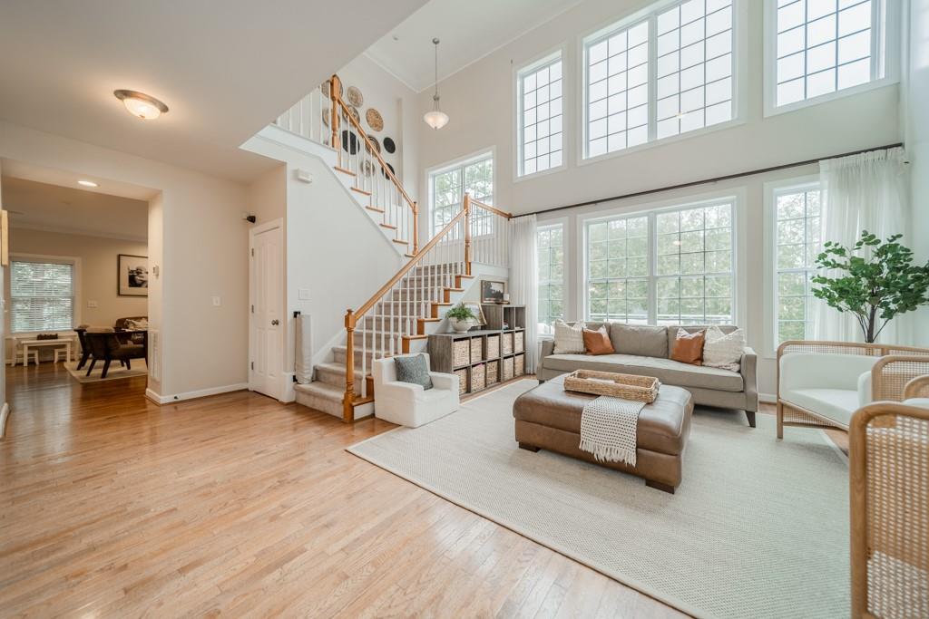 7604 Birchwalk Drive Huntersville, NC 28078 - Photo 3 of 37 a living room with furniture and a large window