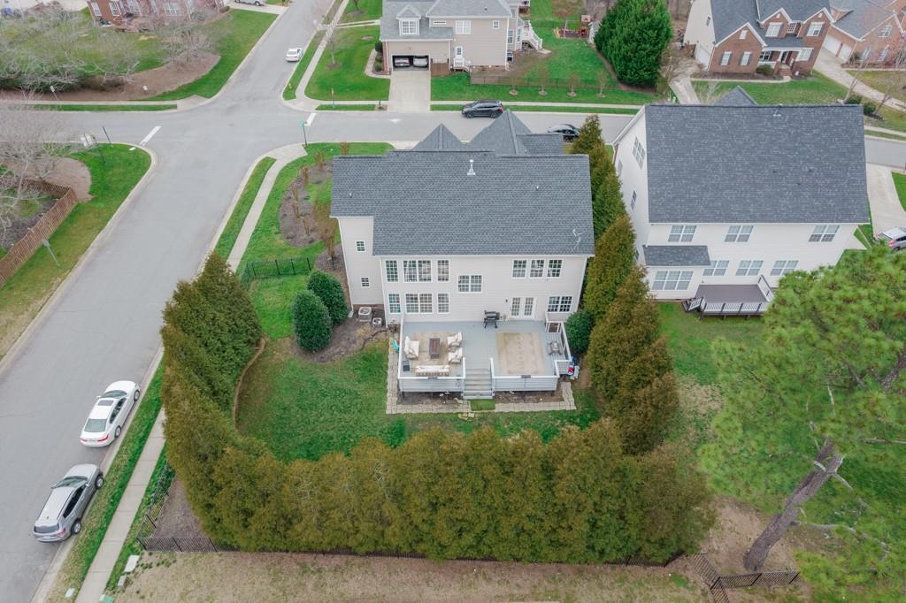 7604 Birchwalk Drive Huntersville, NC 28078 - Photo 36 of 37 an aerial view of a house with a garden and trees