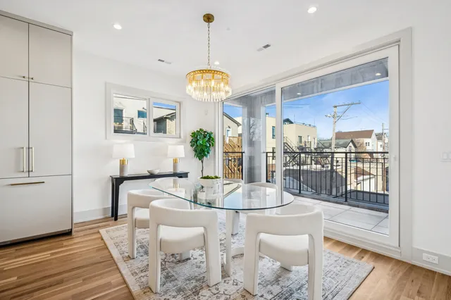 a view of a dining room and livingroom
