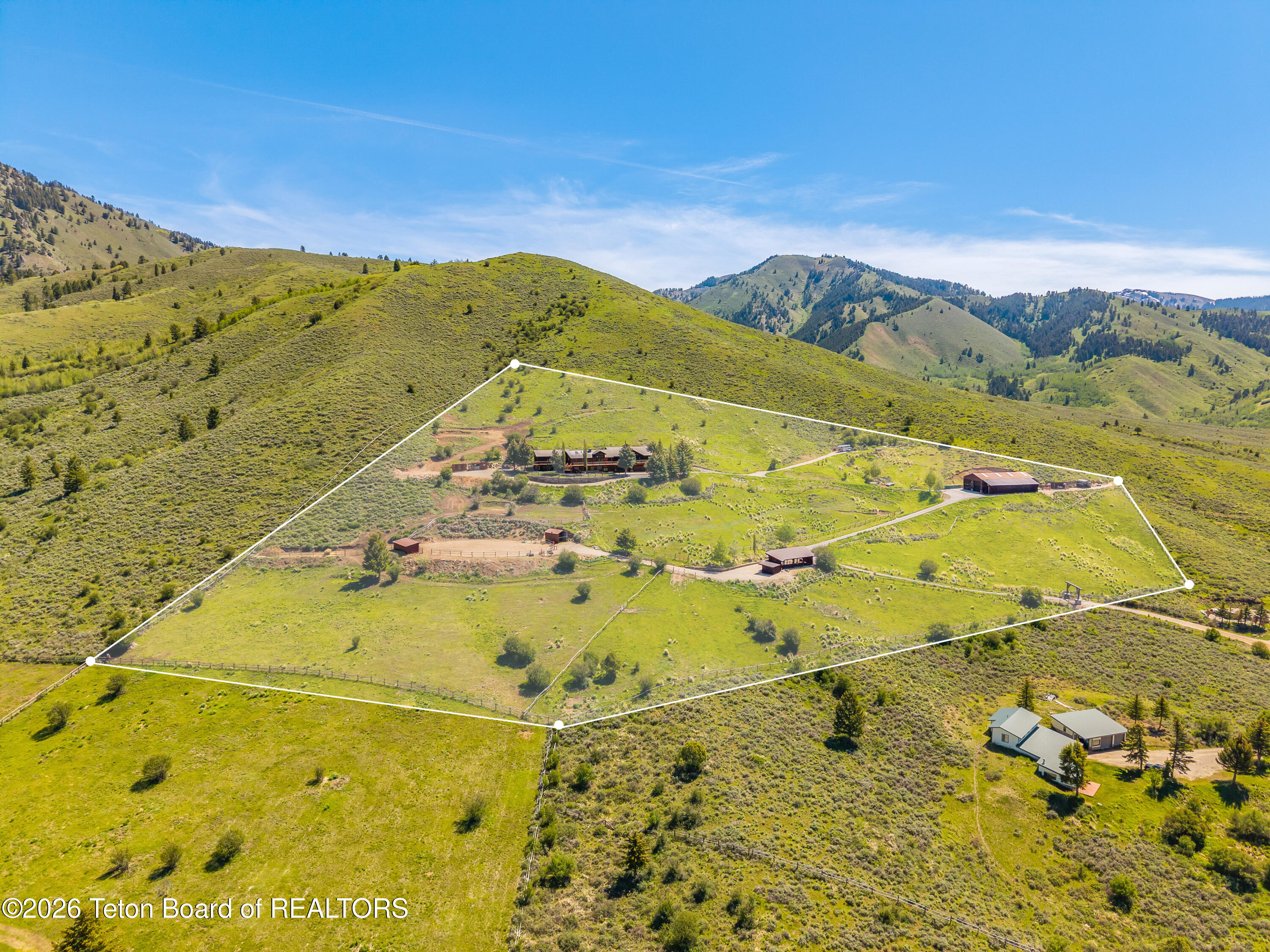 2490 La Bonte Road Jackson, WY 83001 - Photo 4 of 50 Drone Full Acreage Lines