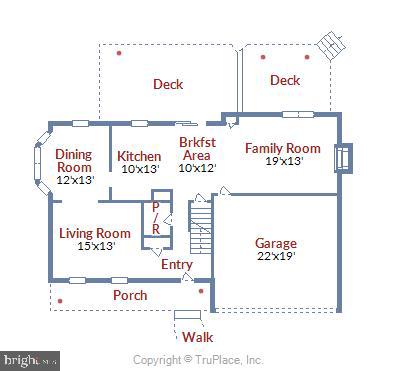 1113 Red Harvest Road Gambrills, MD 21054 - Photo 33 of 35 Main Level Floor Plan