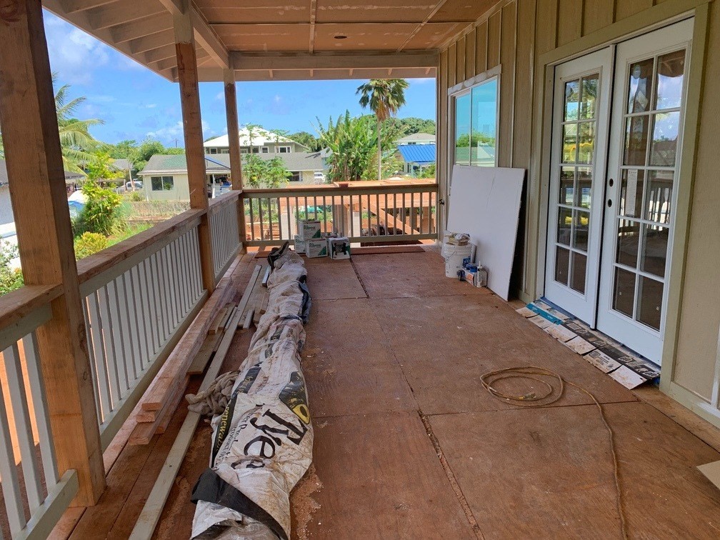402 Pua Road, Unit 1 Kapaa, HI 96746 - Photo 4 of 14 a view of a porch with wooden floor