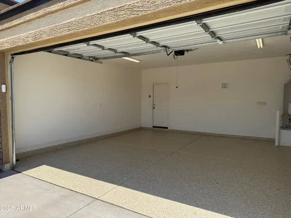 a view of a garage