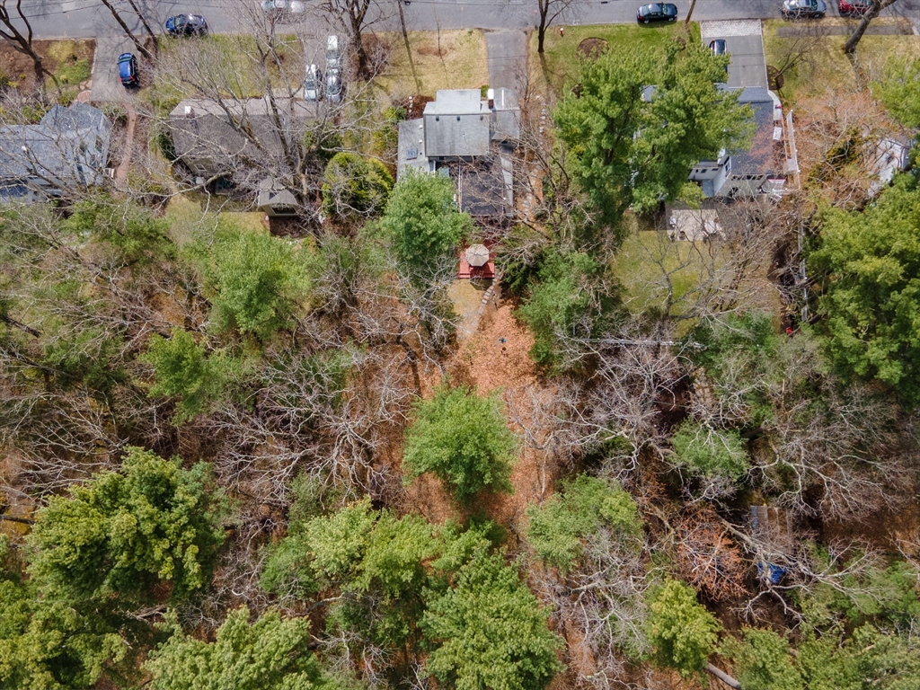 77 Parker Road Wellesley, MA 02482 - Photo 19 of 19 an aerial view of residential house with outdoor space and trees all around