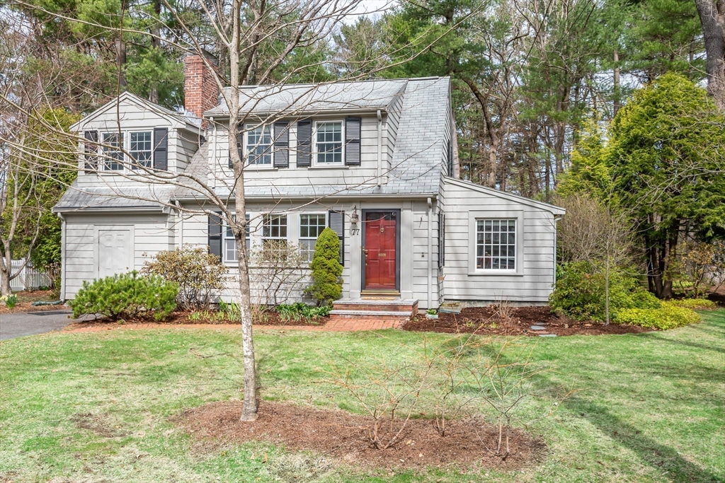 77 Parker Road Wellesley, MA 02482 - Photo 2 of 19 front view of house with a yard