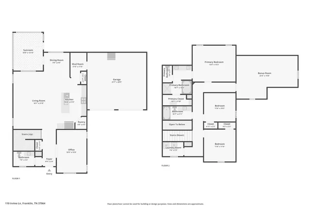 $819,900 | 110 Irvine Lane, Franklin, TN 37064