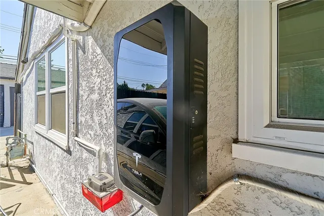 a view of a door and chair in a room