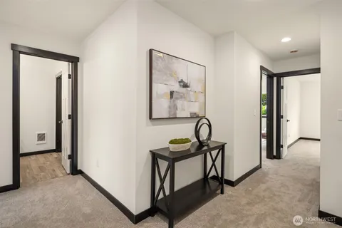 a view of a room with a large window