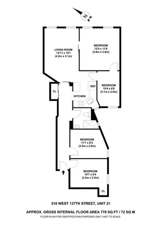 $419,000 | 518 West 134th Street, Unit 21 | Manhattanville