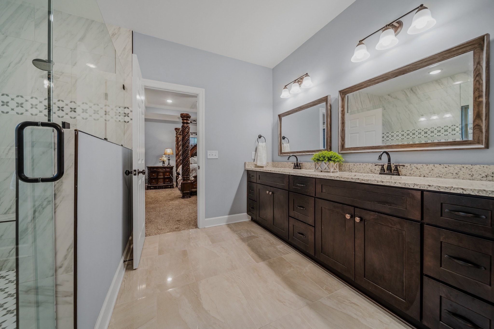 7998 Miller Road Christiana, TN 37037 - Photo 19 of 43 a bathroom with a double vanity sink mirror and double