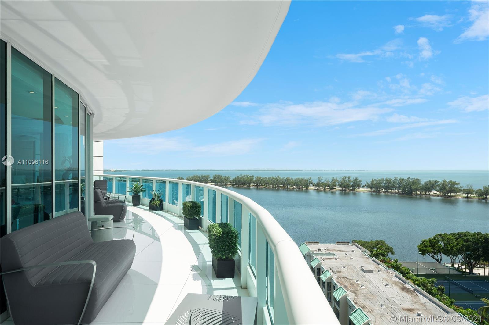 2127 Brickell Avenue, Unit 1602 Miami, FL 33129 - Photo 28 of 40 a view of a balcony with lake view and mountain view