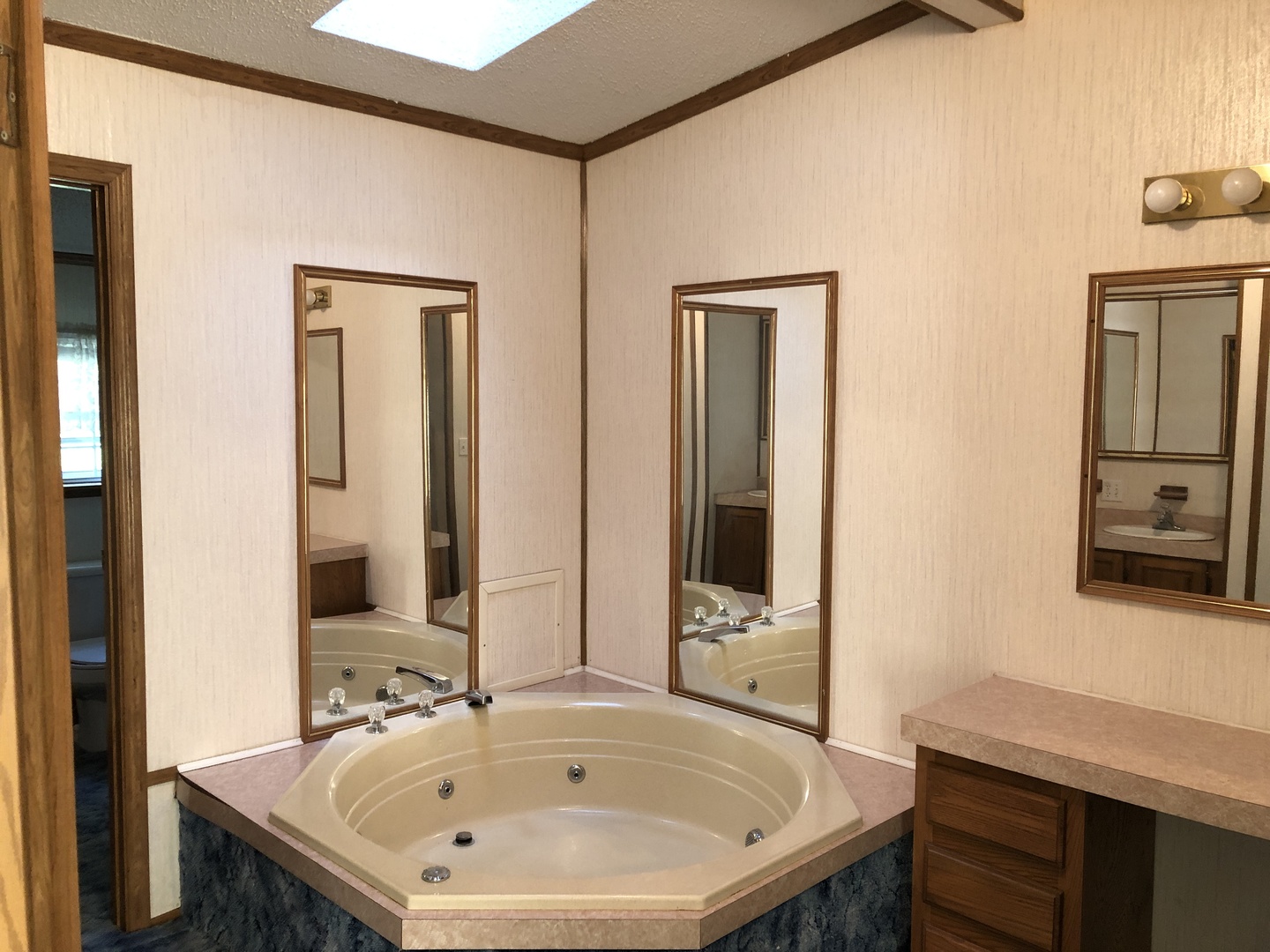 29134 North 3400 E Road Dwight, IL 60420 - Photo 10 of 27 a bathroom with a granite countertop sink and a mirror