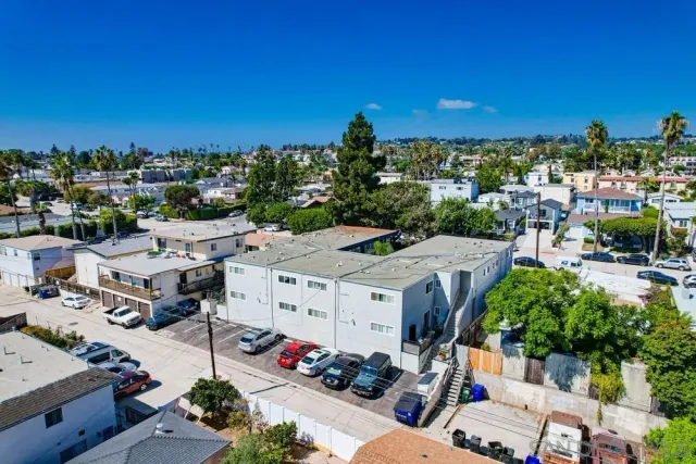 a view of a park that has a tree
