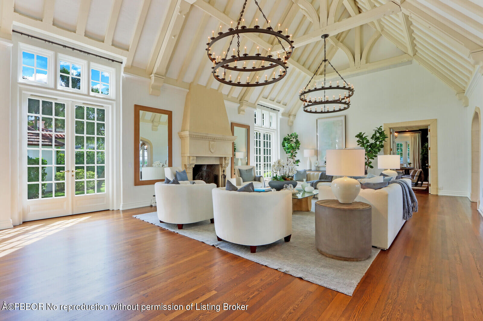 210 Via Del Mar Palm Beach, FL 33480 - Photo 12 of 85 a living room with fireplace furniture and a wooden floor