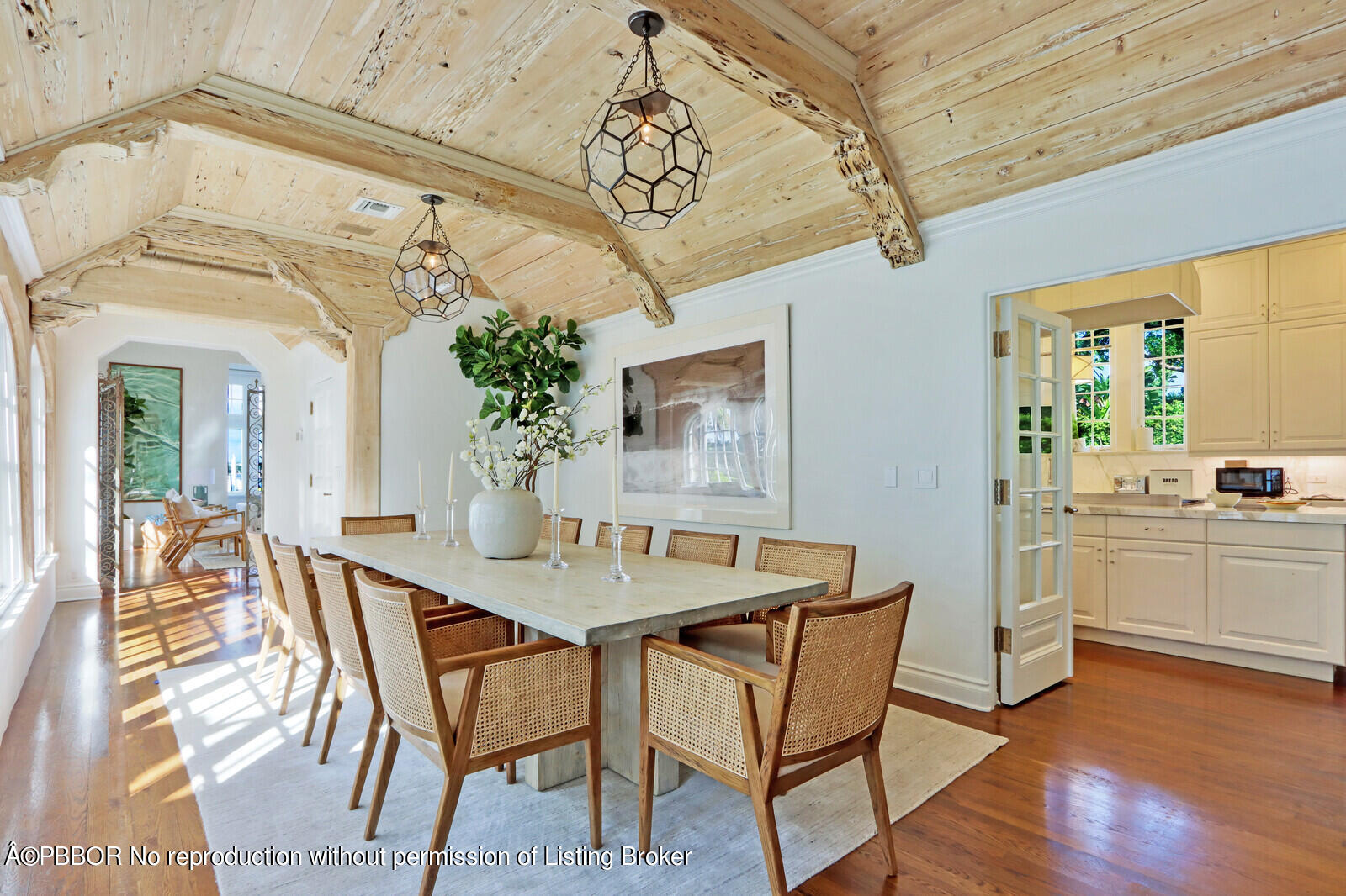 210 Via Del Mar Palm Beach, FL 33480 - Photo 17 of 85 a view of a dining room with furniture and wooden floor