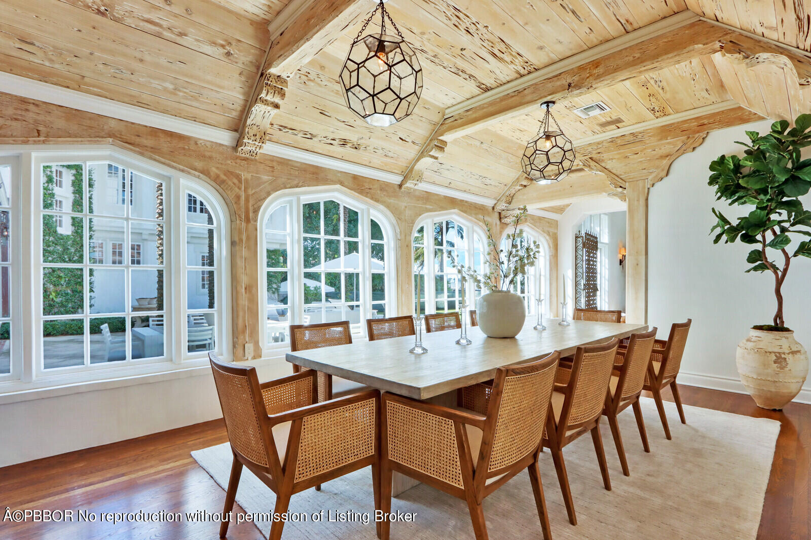 210 Via Del Mar Palm Beach, FL 33480 - Photo 18 of 85 a view of a dining room with furniture window and wooden floor
