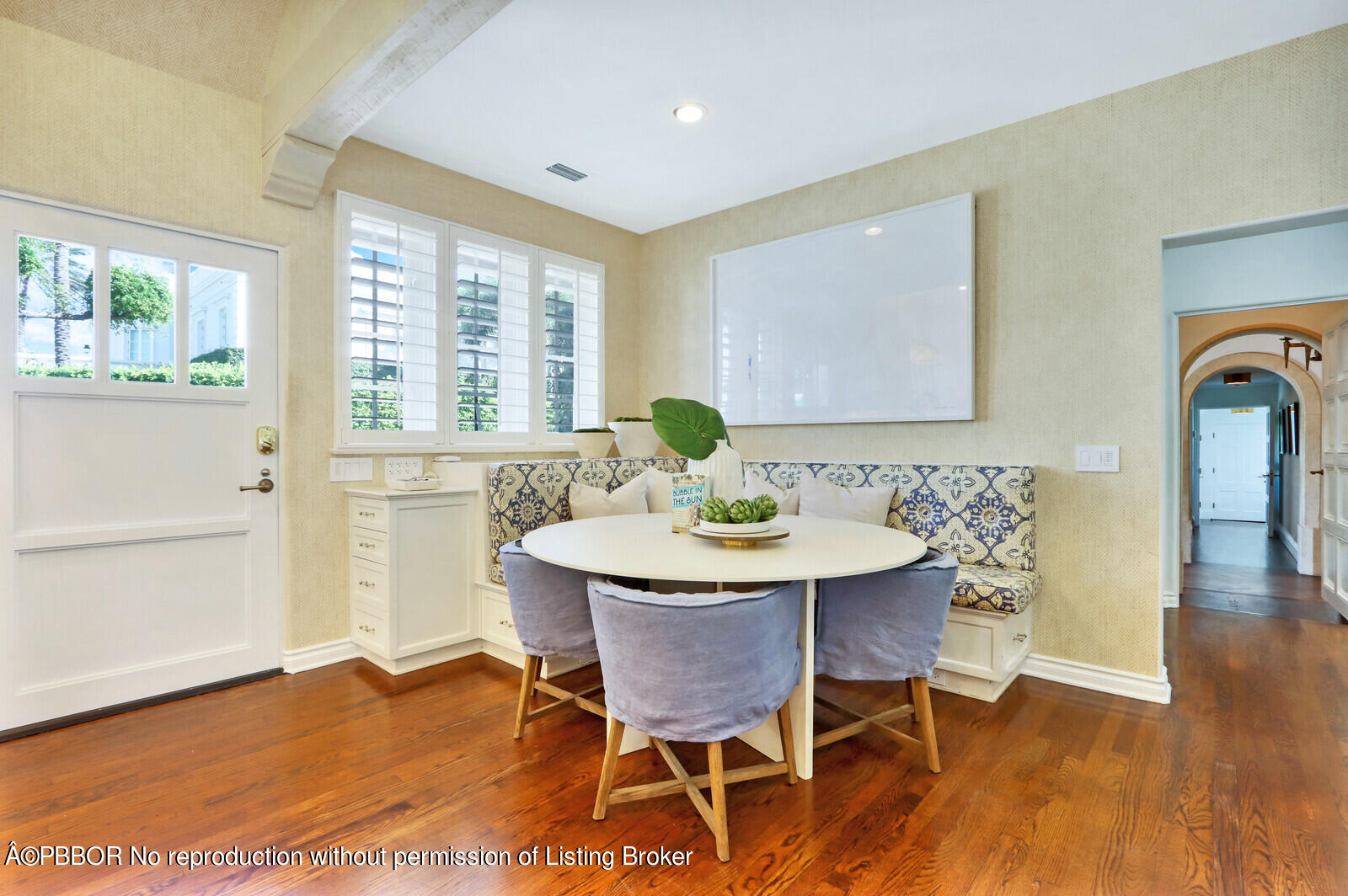 210 Via Del Mar Palm Beach, FL 33480 - Photo 29 of 85 a view of a dining room with furniture and wooden floor