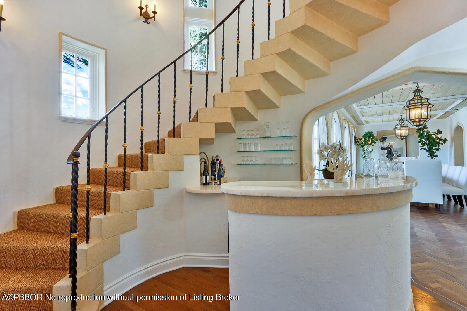210 Via Del Mar Palm Beach, FL 33480 - Photo 34 of 85 a view of entryway and hall with wooden floor