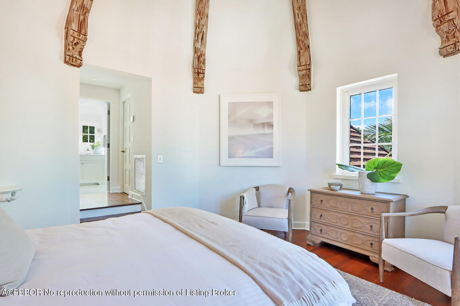 210 Via Del Mar Palm Beach, FL 33480 - Photo 41 of 85 a bedroom with a bed and a dresser next to a window