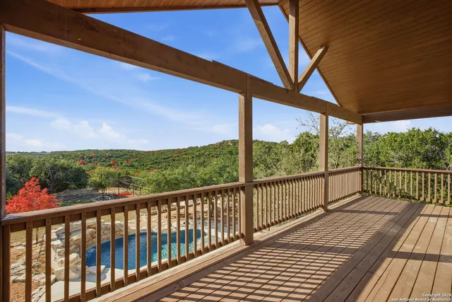 a view of city from a balcony