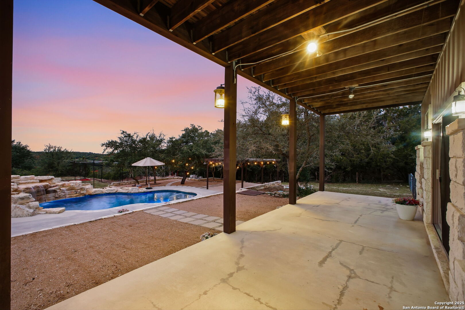 1275 Mystic Breeze Spring Branch, TX 78070 - Photo 46 of 50 a view of a swimming pool with a patio