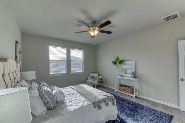 a workspace with furniture and window