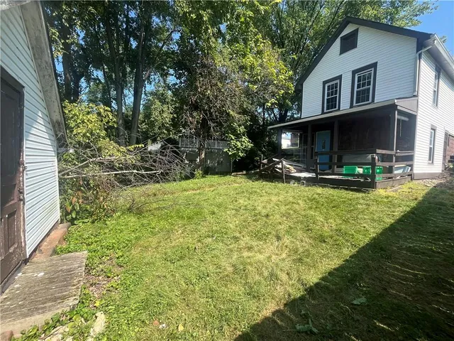 a backyard of a house
