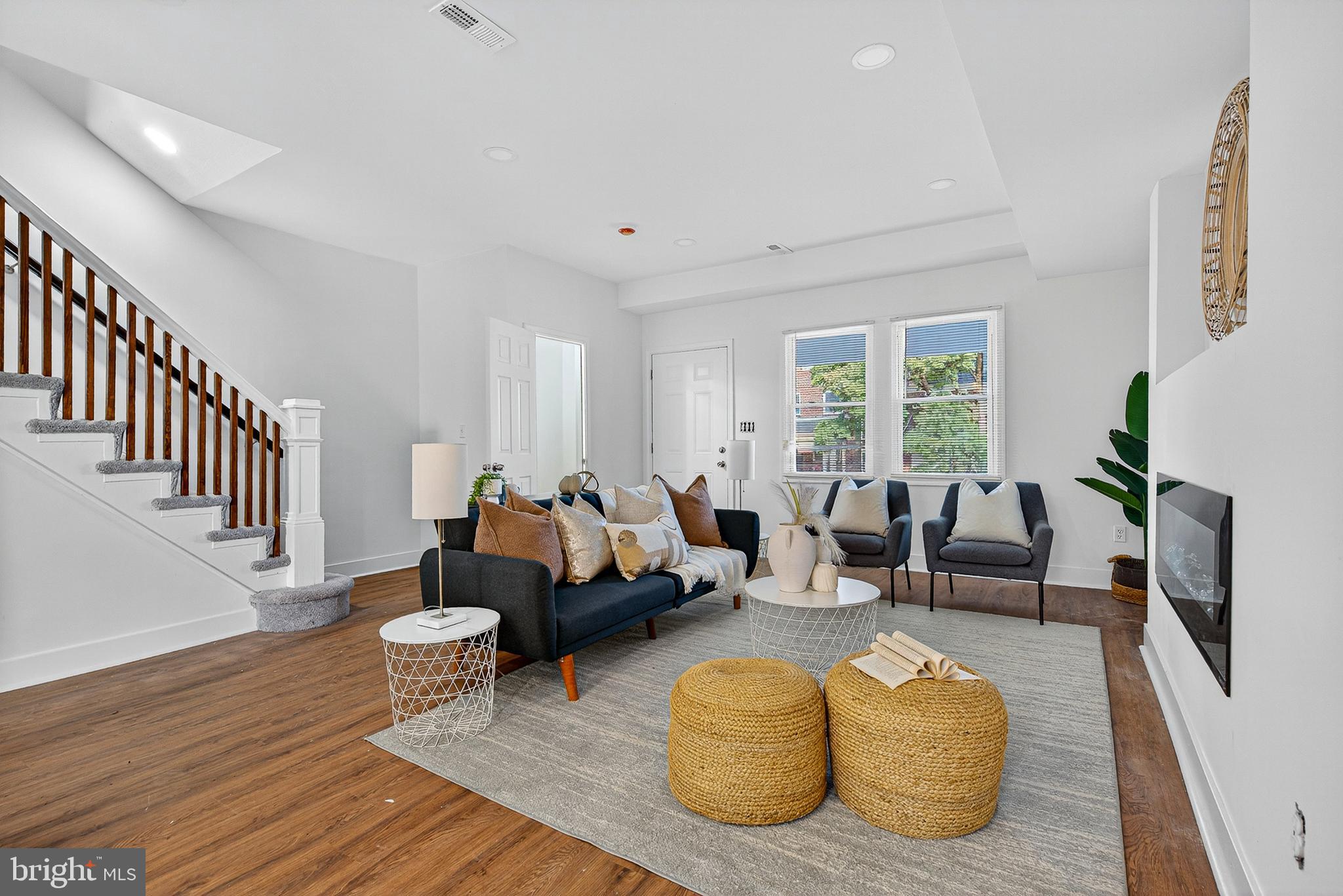 802 North Woodington Road Baltimore, MD 21229 - Photo 3 of 41 a living room with furniture and a wooden floor