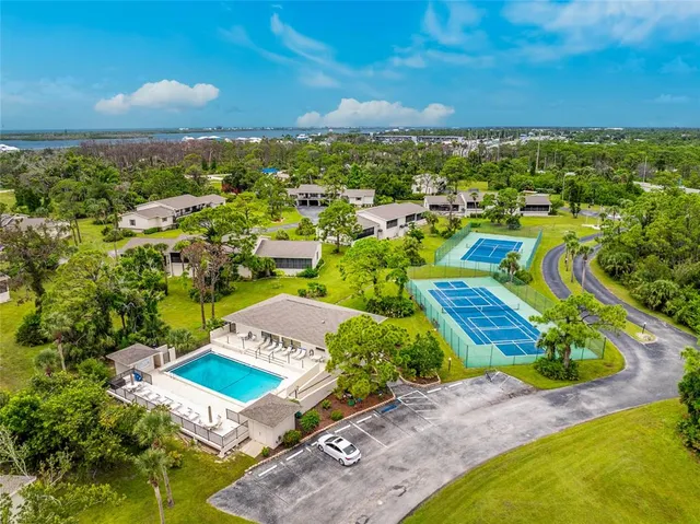 an aerial view of multiple house