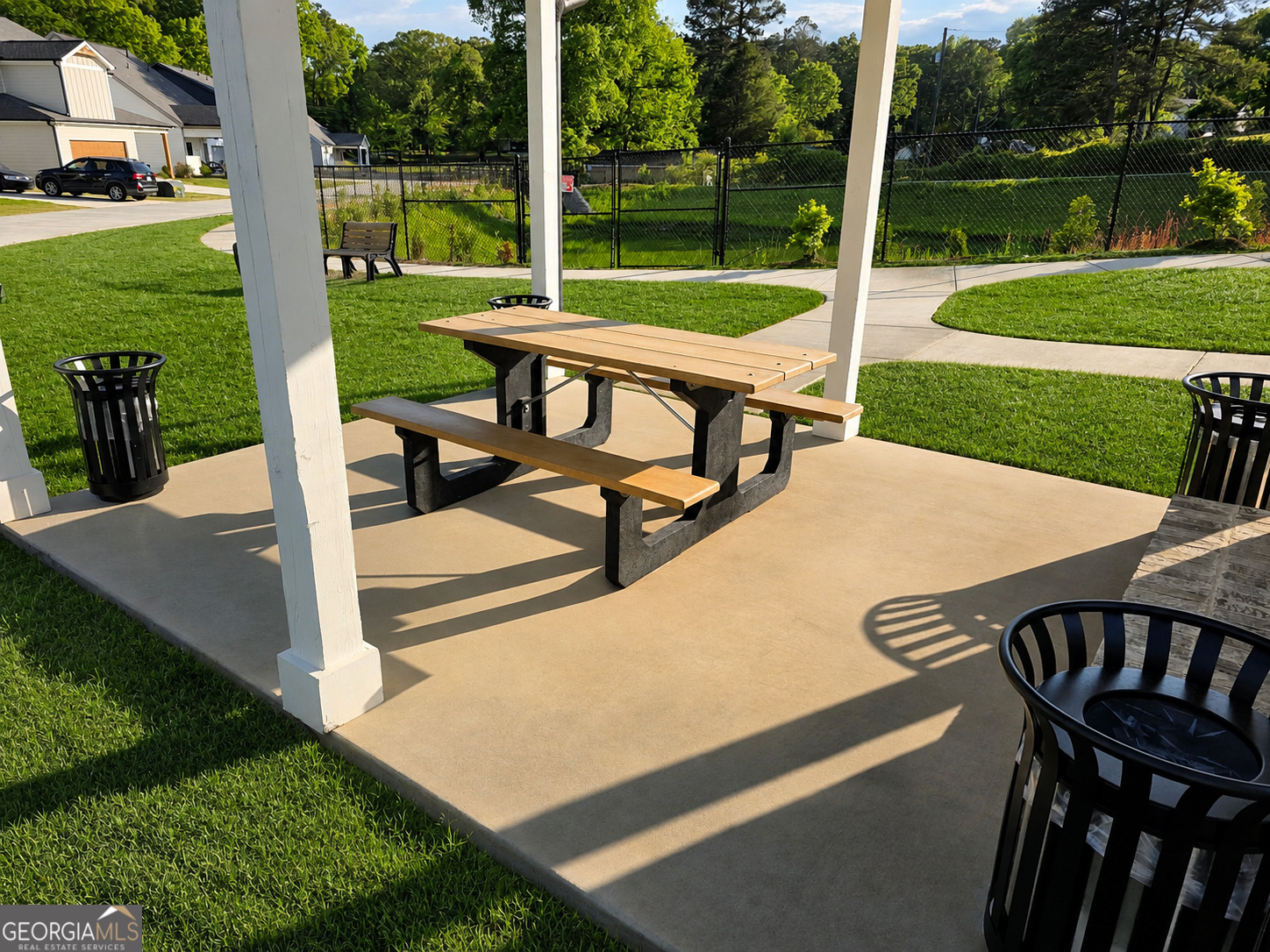 143 Old Alabama Road Southeast Emerson, GA 30137 - Photo 44 of 48 a view of a patio with a table chairs and a yard