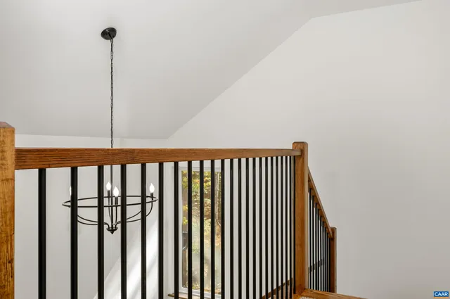 a view of a black gate