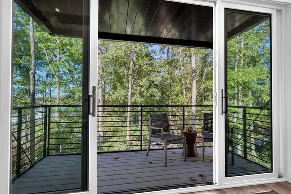 a view of outdoor space with seating space