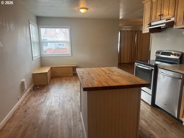 a view of a hallway of a house