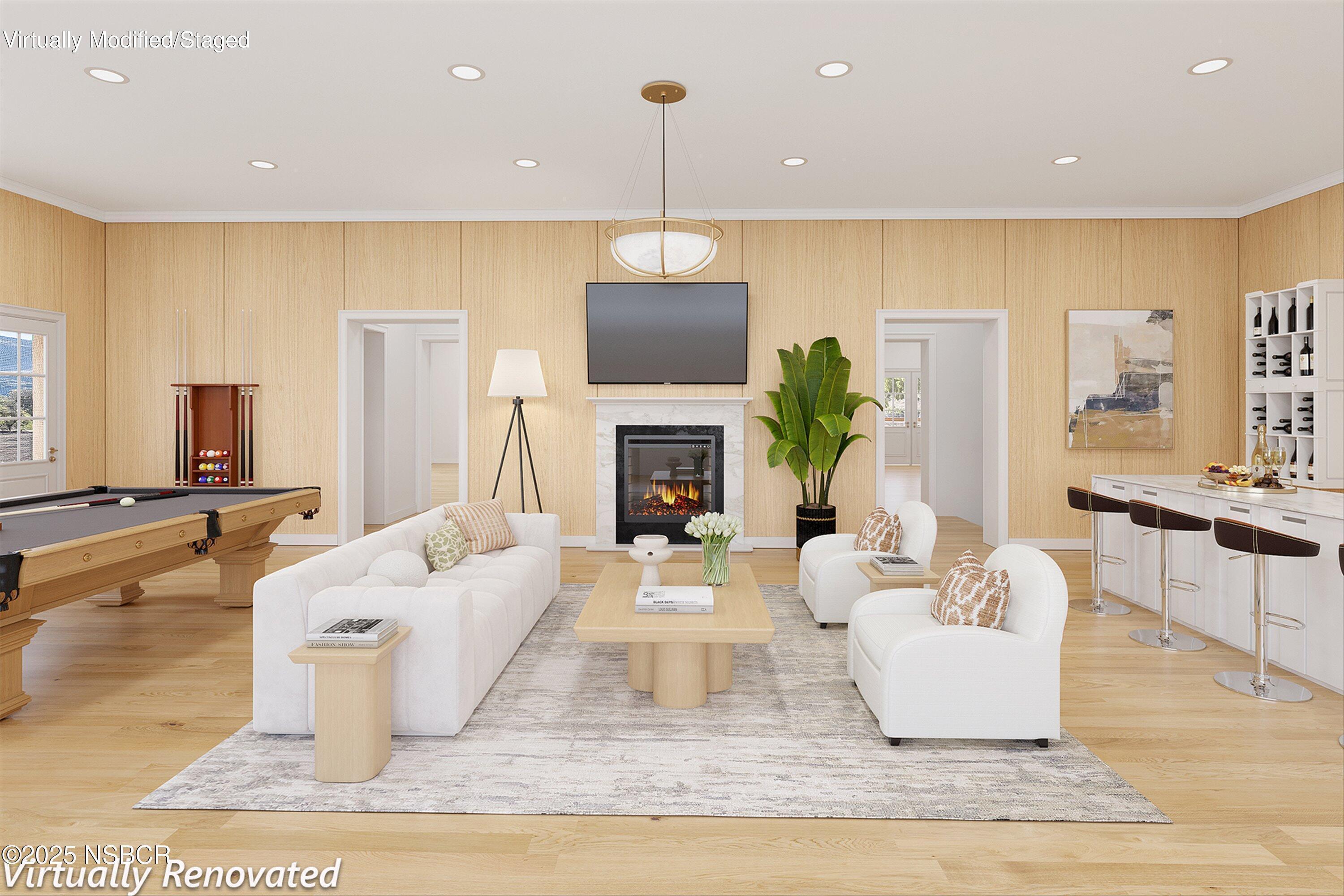 4375 Sweeney Road Lompoc, CA 93436 - Photo 12 of 70 a living room with fireplace furniture and a wooden floor
