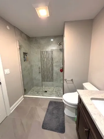 a view of a backyard with sitting area