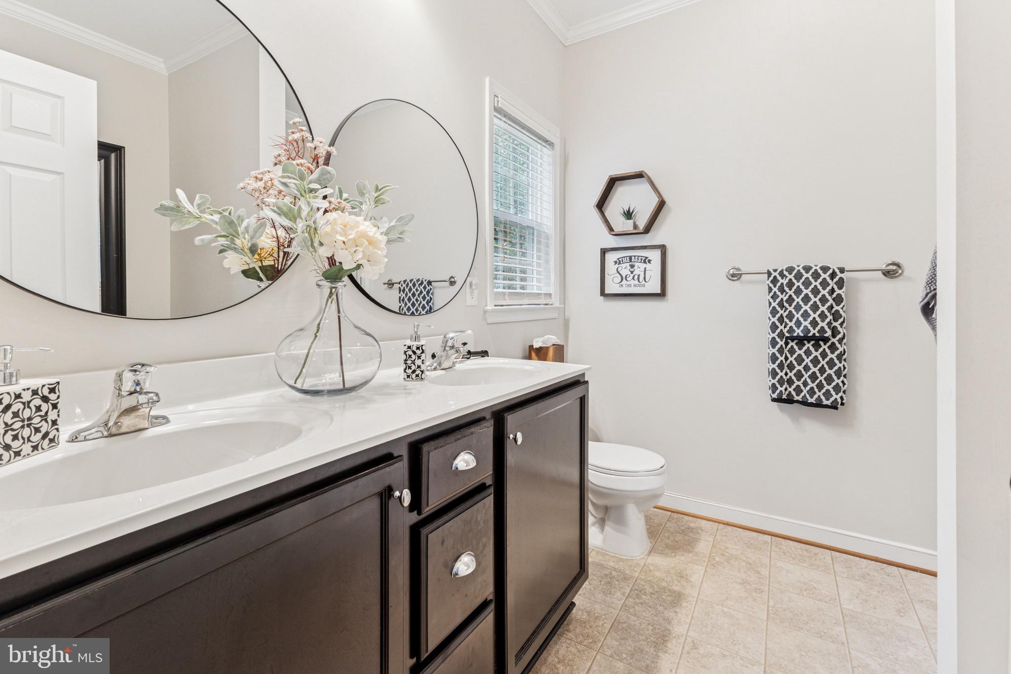 6108 Bills Road Mineral, VA 23117 - Photo 23 of 43 a bathroom with a toilet sink and mirror