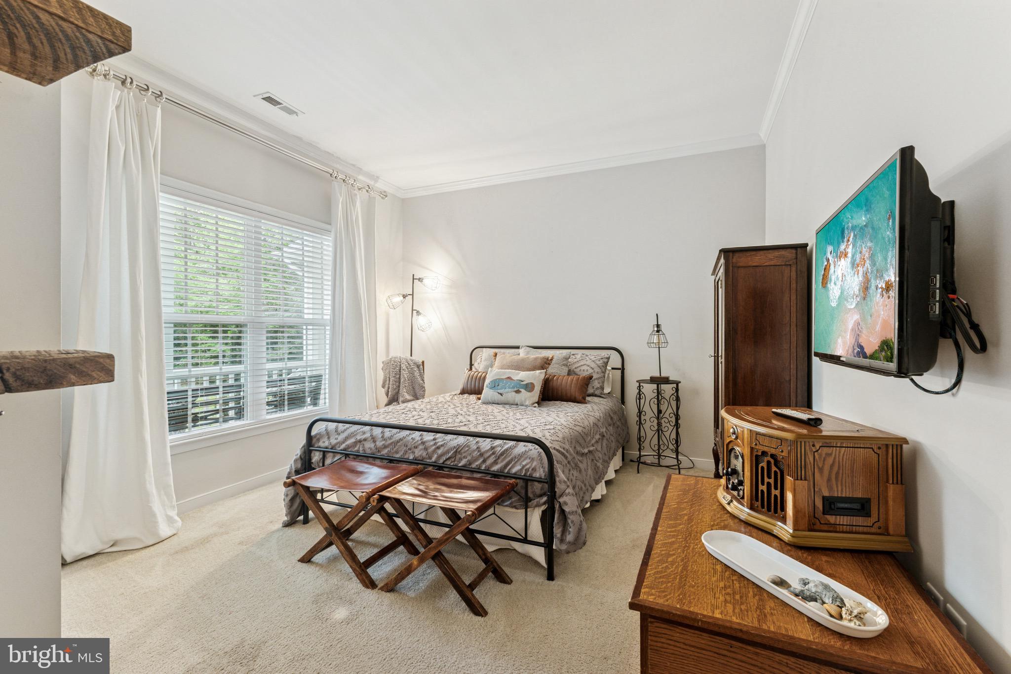 6108 Bills Road Mineral, VA 23117 - Photo 29 of 43 a bedroom with furniture a flat screen tv and a window