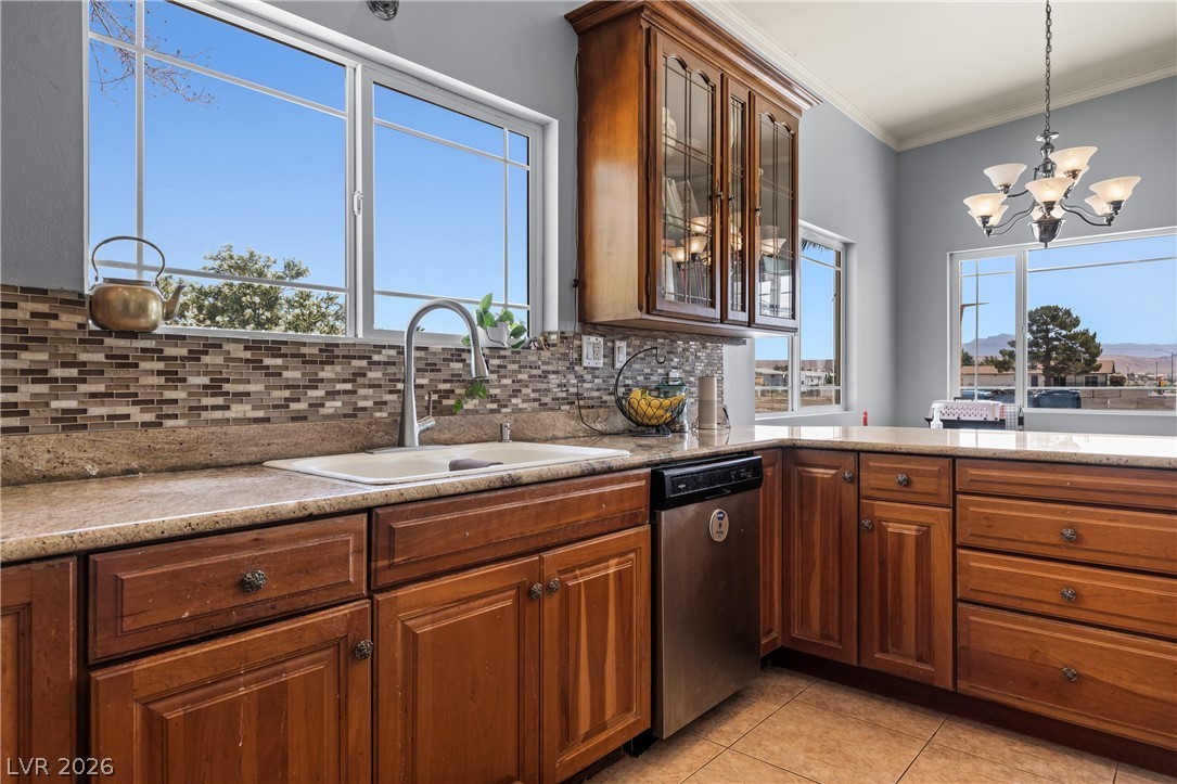 750 Leming Avenue Overton, NV 89040 - Photo 30 of 82 This spacious kitchen offers ample countertop space and a view of the surrounding landscape.