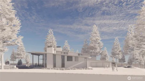 a view of swimming pool with trees in the background