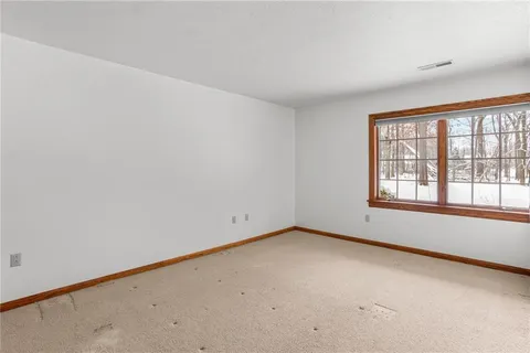 an empty room with a window