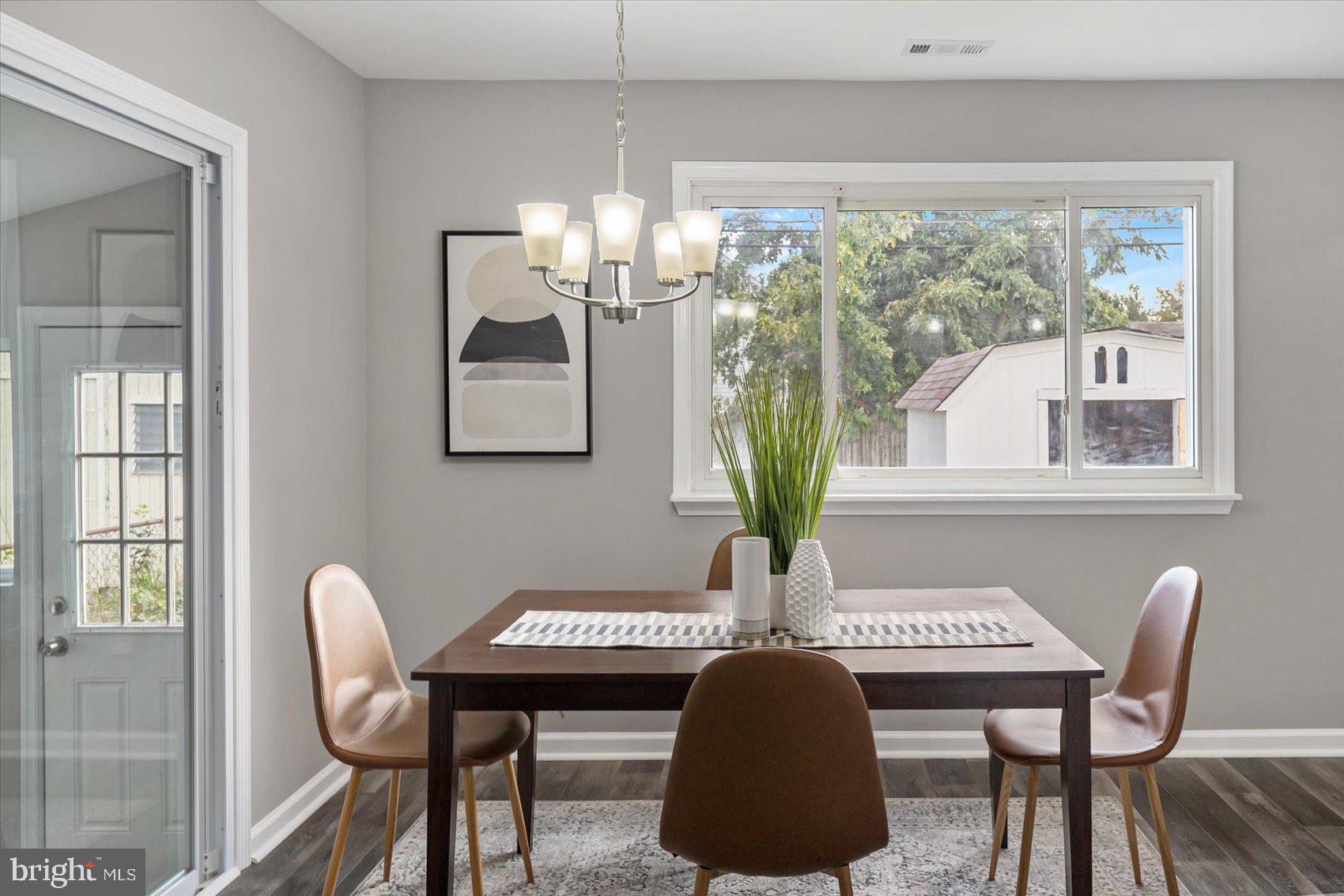 8217 Bullneck Road Baltimore, MD 21222 - Photo 16 of 41 a view of a dining room with furniture window and outside view