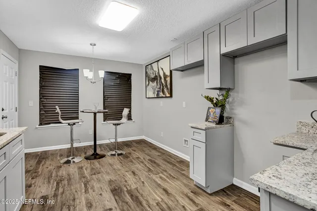 a view of an entryway with furniture