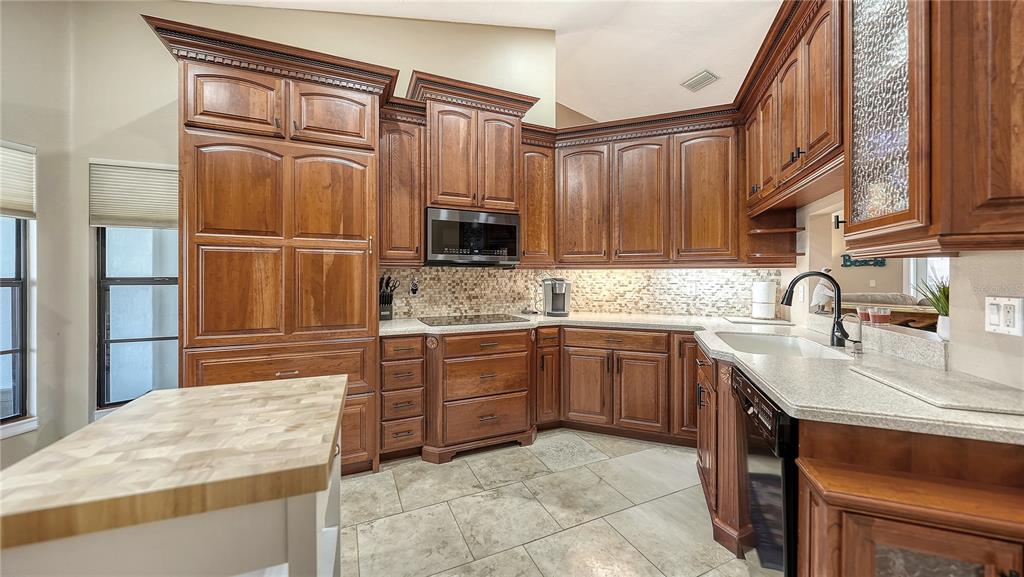 5968 Rachele Drive Sarasota, FL 34243 - Photo 22 of 55 a kitchen with stainless steel appliances granite countertop a refrigerator sink and cabinets