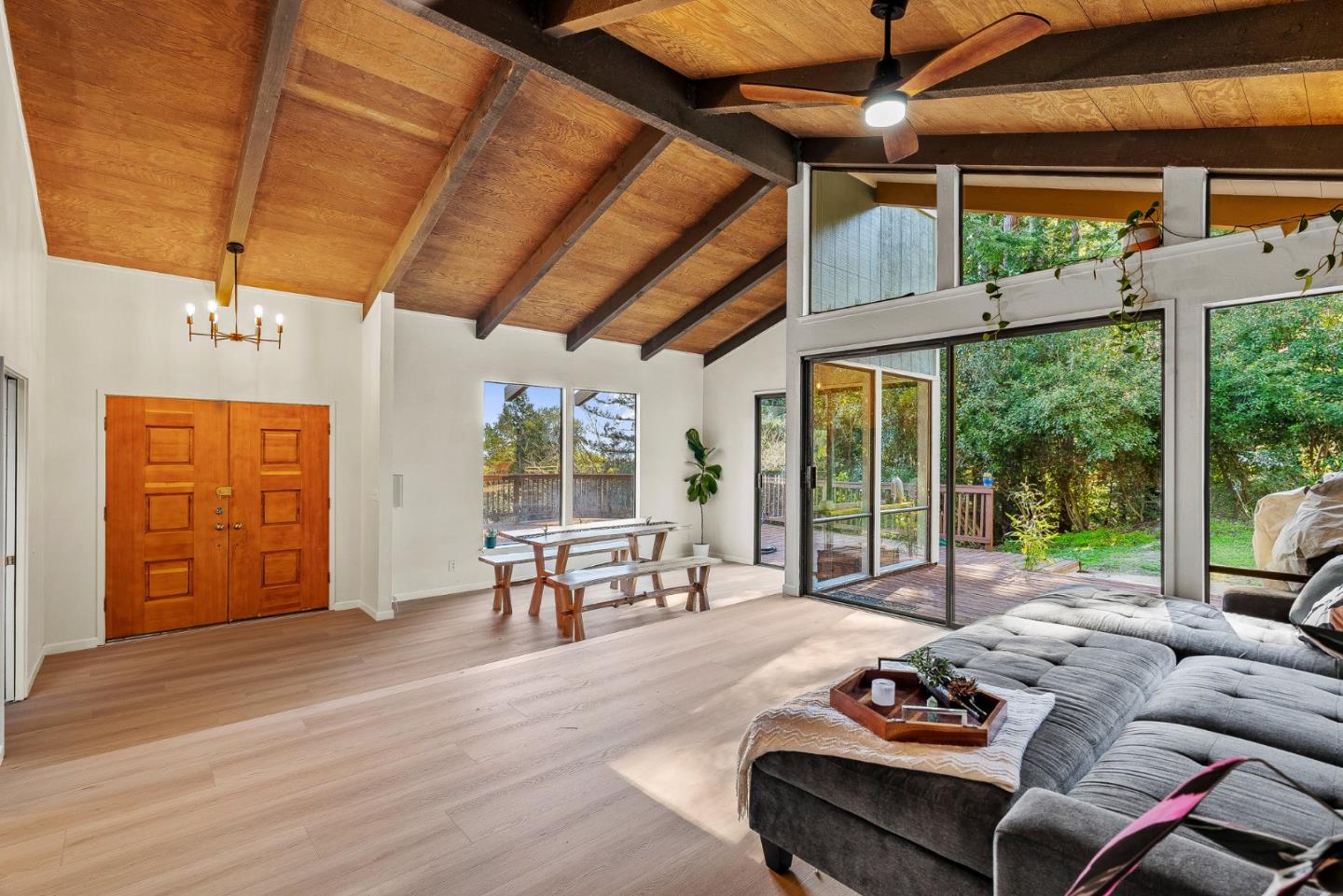 4900 Trout Gulch Road Aptos, CA 95003 - Photo 8 of 33 a living room with furniture and a large window