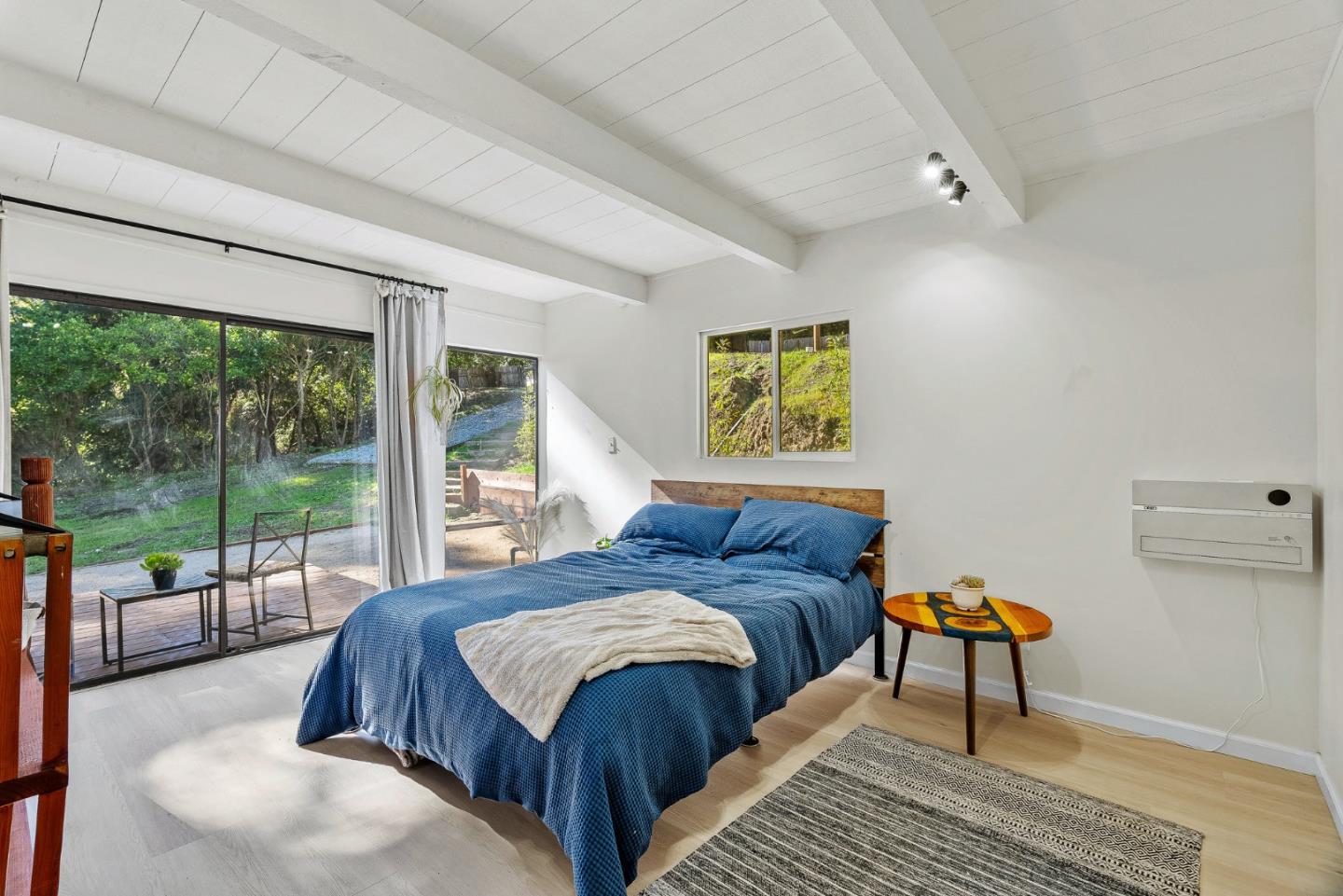 4900 Trout Gulch Road Aptos, CA 95003 - Photo 10 of 33 a bedroom with a bed and a view of balcony
