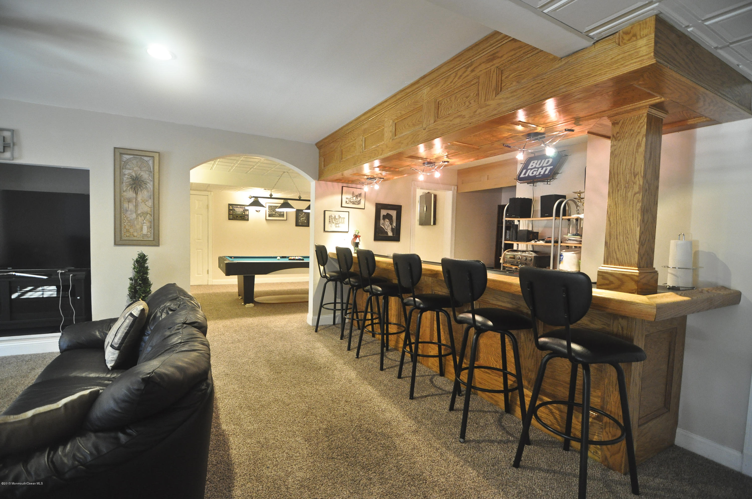 128 Manaqua Road Freehold, NJ 07728 - Photo 25 of 36 basement bar