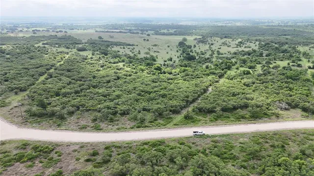 a view of a yard with an trees