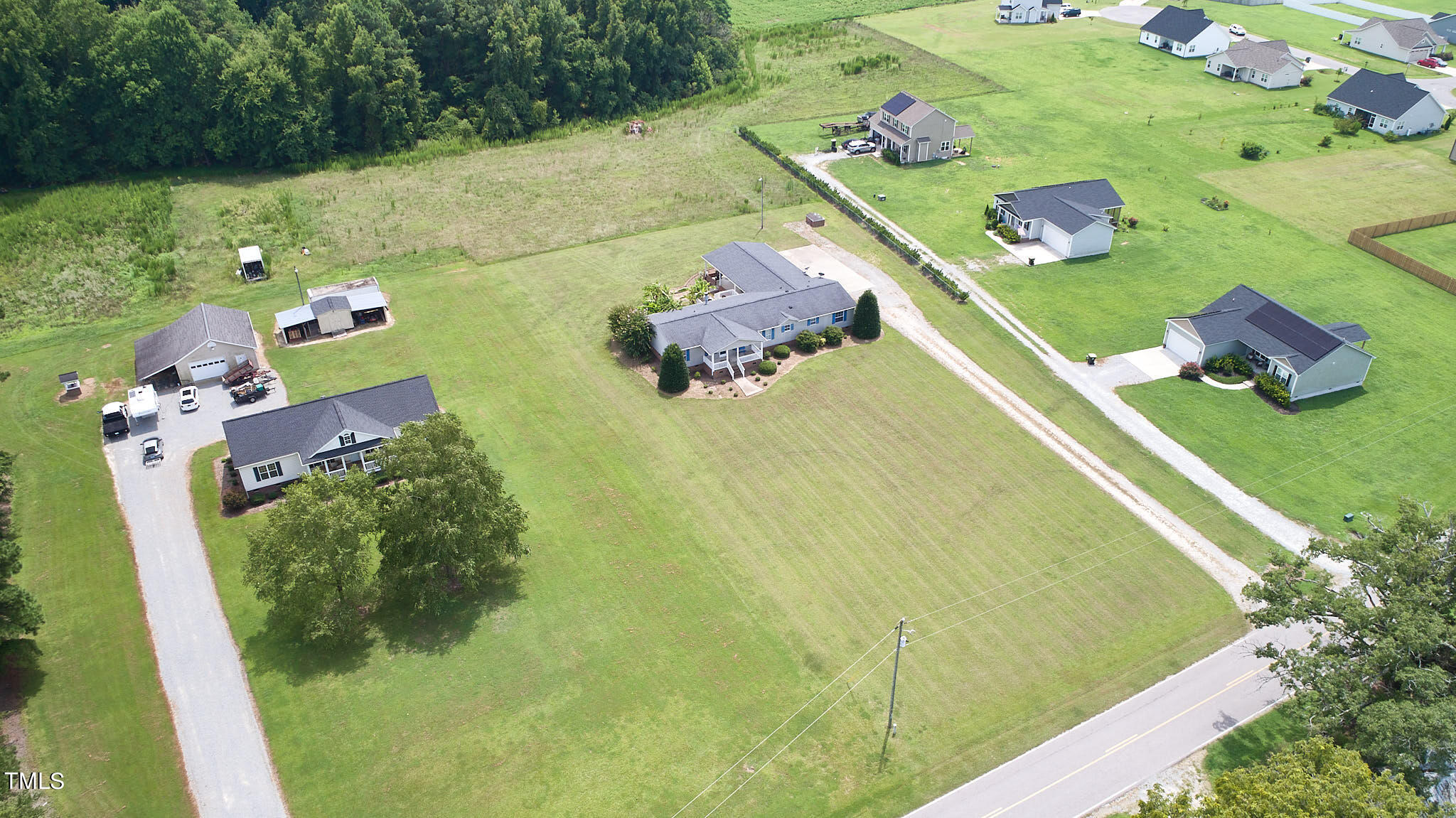1620 Batten Farm Road Selma, NC 27576 - Photo 7 of 40 1620 Batten Farm - Overhead Drone left