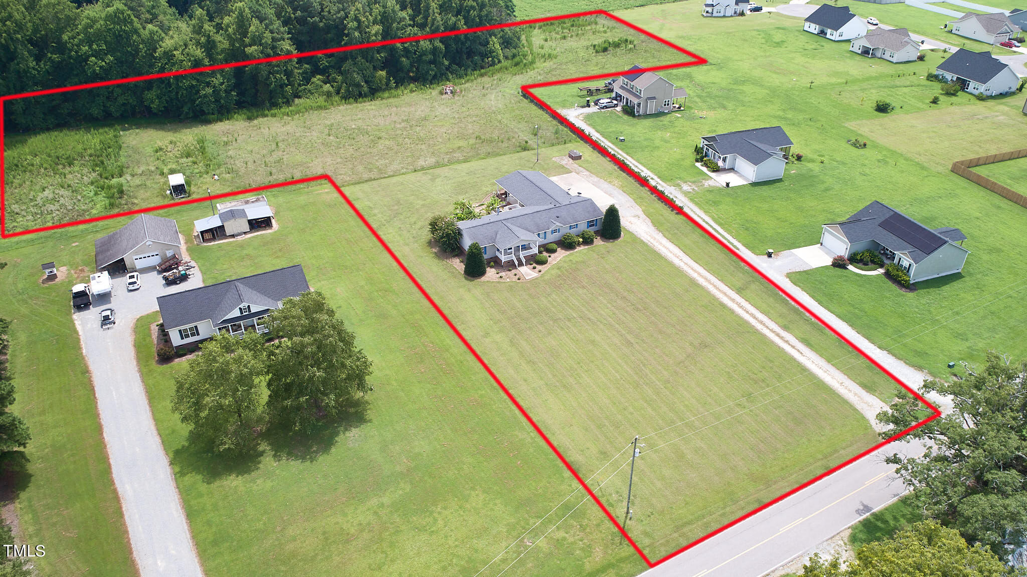 1620 Batten Farm Road Selma, NC 27576 - Photo 8 of 40 1620 Batten Farm - Overhead Drone left w