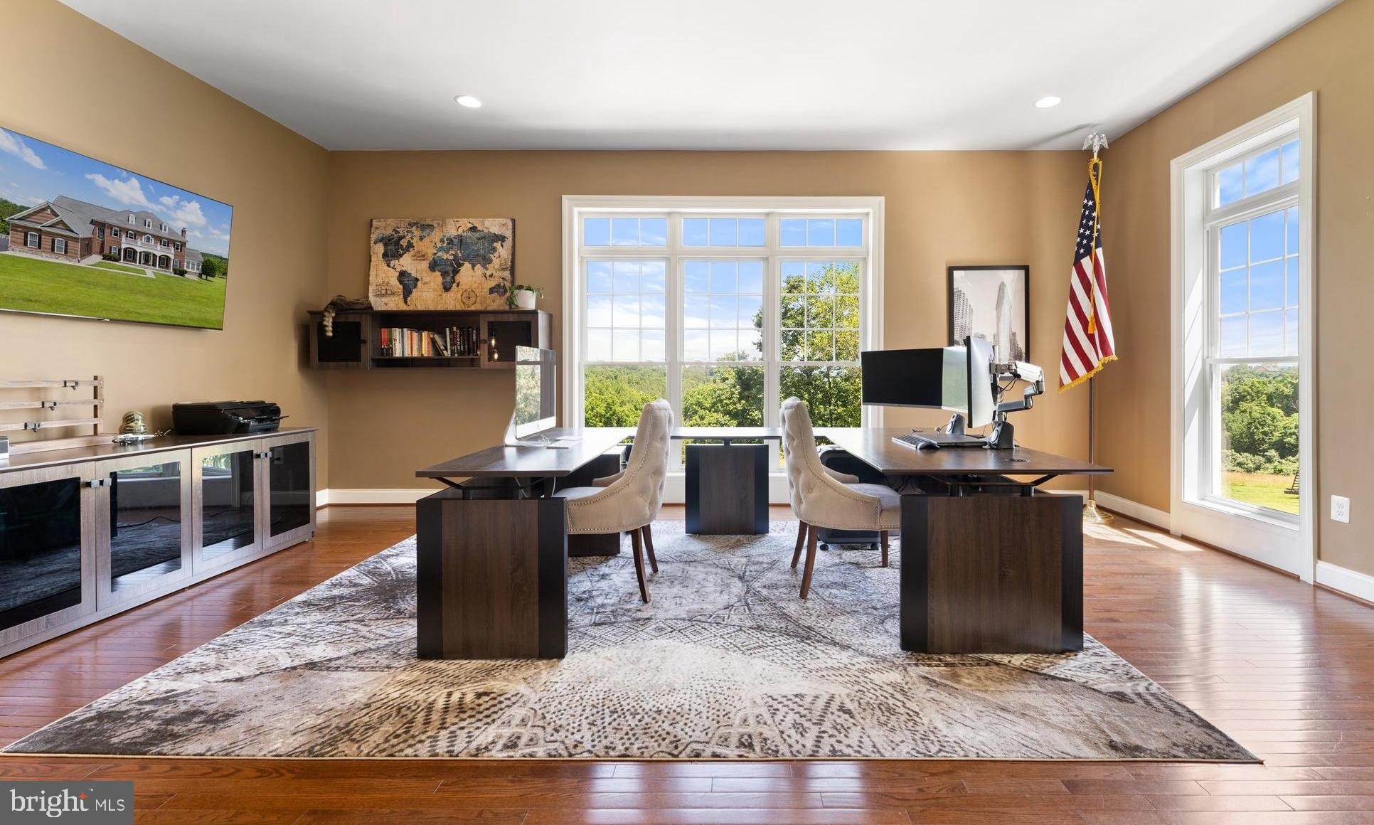 22077 Oatlands Road Aldie, VA 20105 - Photo 19 of 49 Large Home Office overlooks the pool